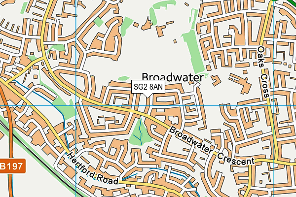 SG2 8AN map - OS VectorMap District (Ordnance Survey)