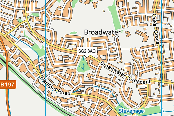 SG2 8AQ map - OS VectorMap District (Ordnance Survey)