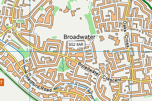 SG2 8AR map - OS VectorMap District (Ordnance Survey)