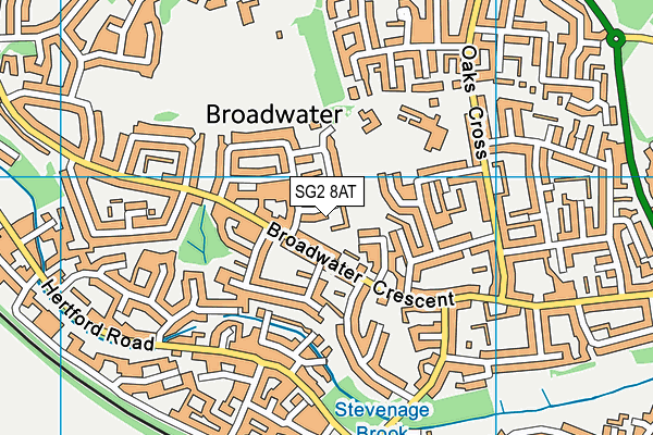 SG2 8AT map - OS VectorMap District (Ordnance Survey)