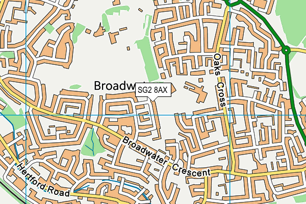 Shephalbury Park Primary School map (SG2 8AX) - OS VectorMap District (Ordnance Survey)