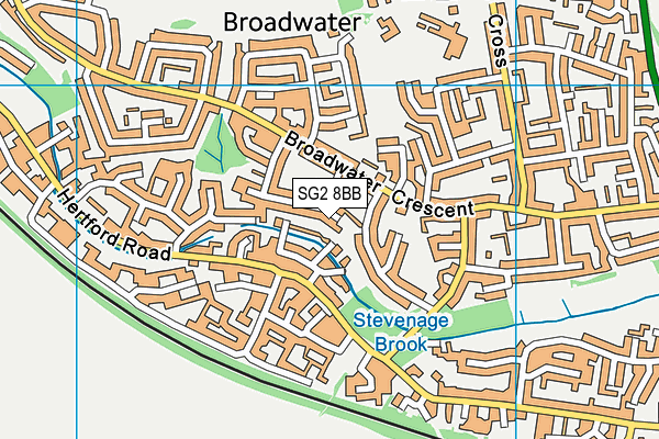 SG2 8BB map - OS VectorMap District (Ordnance Survey)