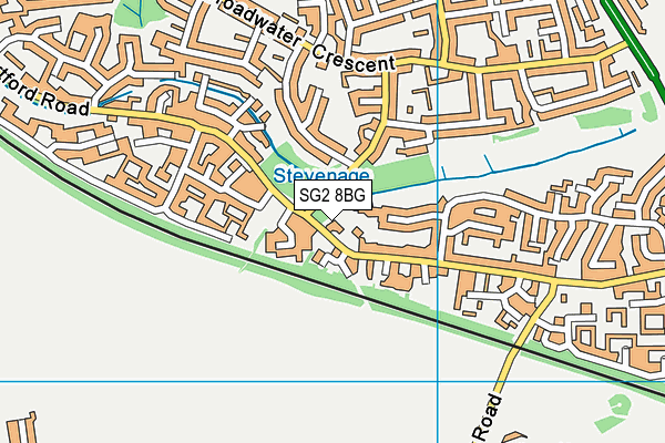 SG2 8BG map - OS VectorMap District (Ordnance Survey)