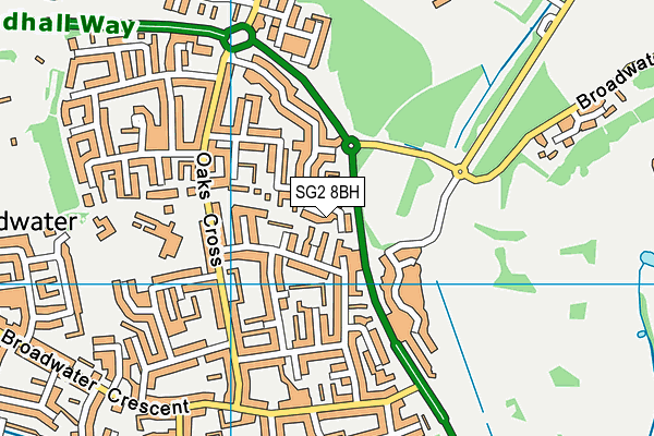 SG2 8BH map - OS VectorMap District (Ordnance Survey)