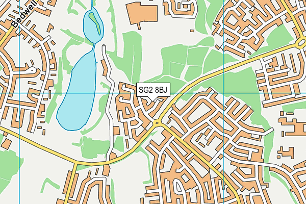 SG2 8BJ map - OS VectorMap District (Ordnance Survey)