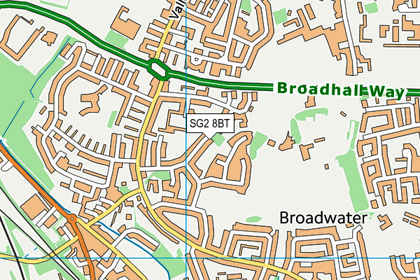 SG2 8BT map - OS VectorMap District (Ordnance Survey)