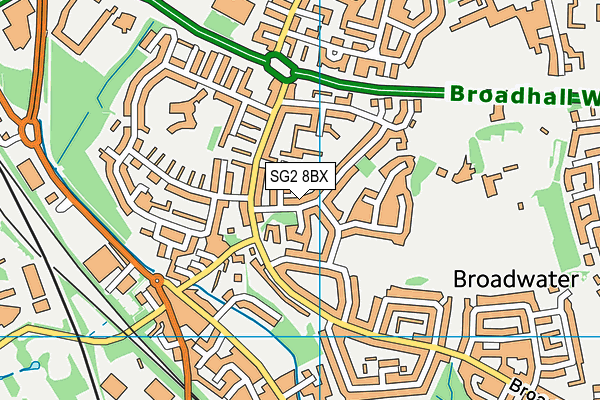 SG2 8BX map - OS VectorMap District (Ordnance Survey)