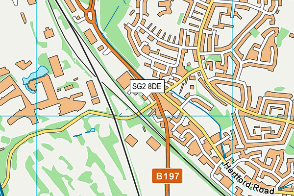 SG2 8DE map - OS VectorMap District (Ordnance Survey)