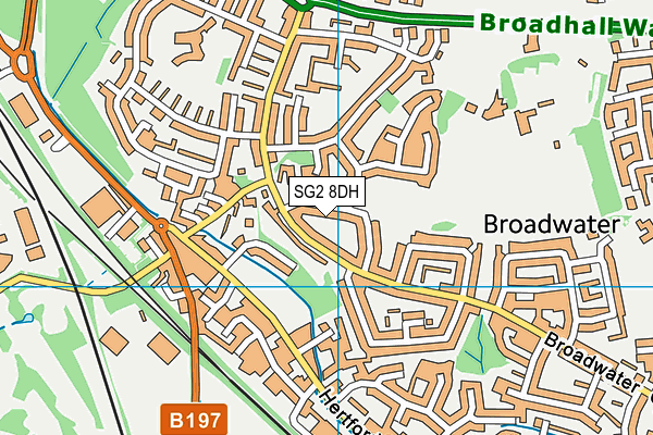 SG2 8DH map - OS VectorMap District (Ordnance Survey)