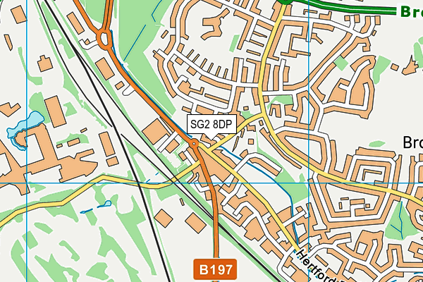 SG2 8DP map - OS VectorMap District (Ordnance Survey)