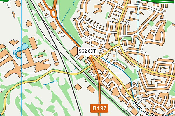 SG2 8DT map - OS VectorMap District (Ordnance Survey)