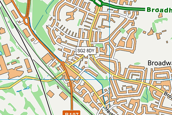 SG2 8DY map - OS VectorMap District (Ordnance Survey)