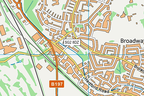 SG2 8DZ map - OS VectorMap District (Ordnance Survey)