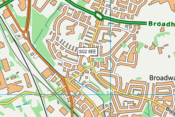 SG2 8EE map - OS VectorMap District (Ordnance Survey)