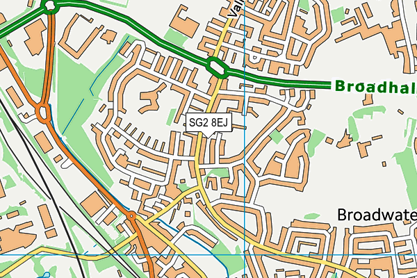 SG2 8EJ map - OS VectorMap District (Ordnance Survey)