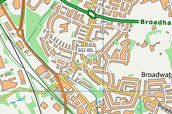 SG2 8EL map - OS VectorMap District (Ordnance Survey)