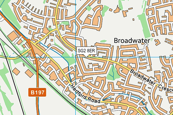 SG2 8ER map - OS VectorMap District (Ordnance Survey)