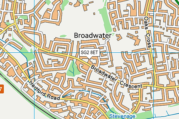 SG2 8ET map - OS VectorMap District (Ordnance Survey)