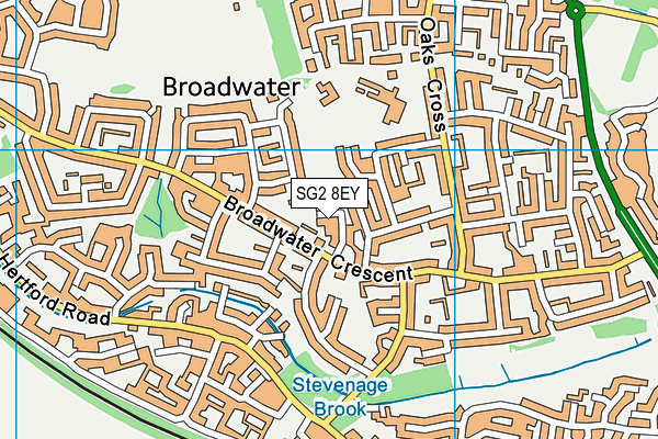 SG2 8EY map - OS VectorMap District (Ordnance Survey)