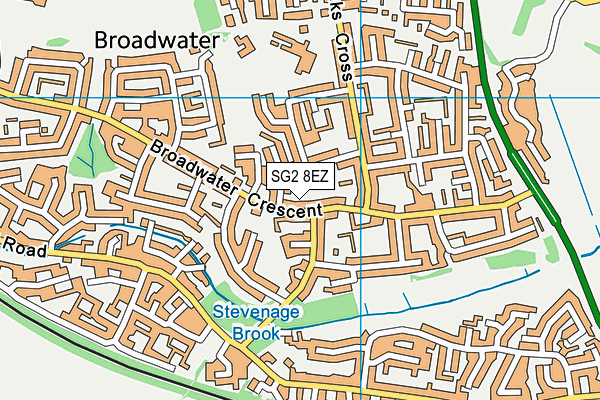SG2 8EZ map - OS VectorMap District (Ordnance Survey)