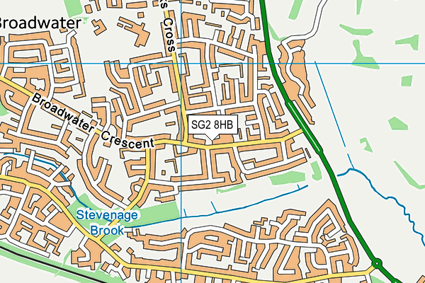 SG2 8HB map - OS VectorMap District (Ordnance Survey)