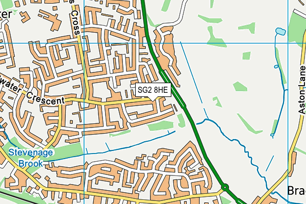 SG2 8HE map - OS VectorMap District (Ordnance Survey)