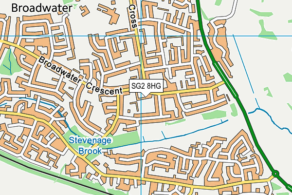 SG2 8HG map - OS VectorMap District (Ordnance Survey)