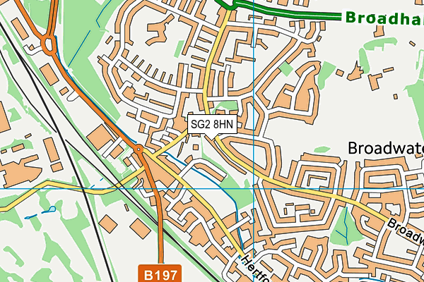 SG2 8HN map - OS VectorMap District (Ordnance Survey)