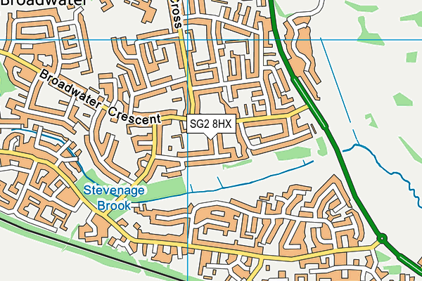 SG2 8HX map - OS VectorMap District (Ordnance Survey)