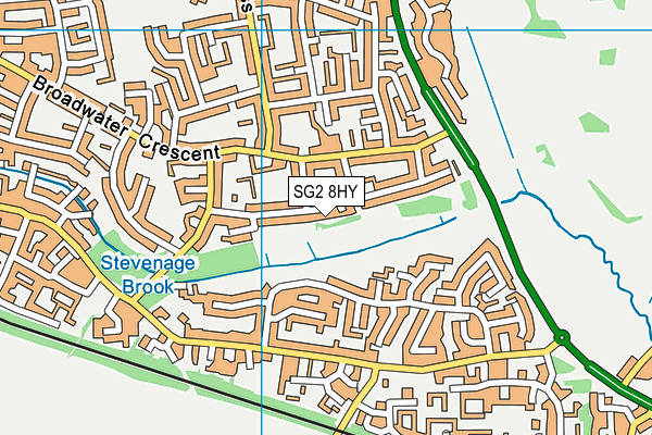 SG2 8HY map - OS VectorMap District (Ordnance Survey)