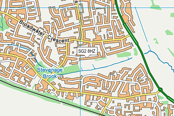 SG2 8HZ map - OS VectorMap District (Ordnance Survey)