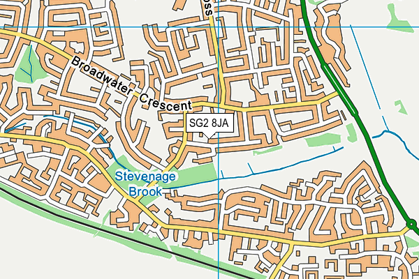SG2 8JA map - OS VectorMap District (Ordnance Survey)