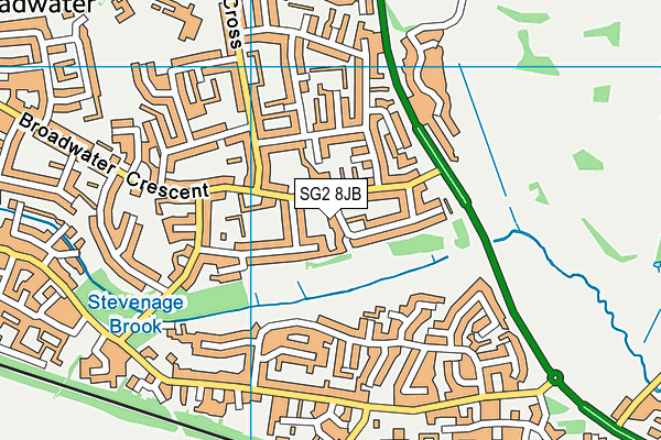 SG2 8JB map - OS VectorMap District (Ordnance Survey)