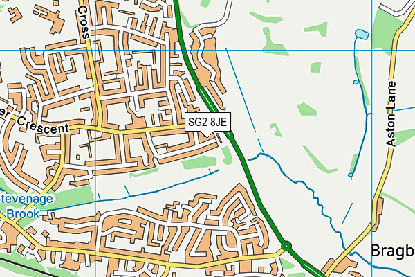 SG2 8JE map - OS VectorMap District (Ordnance Survey)