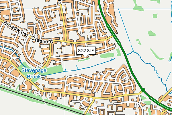 SG2 8JF map - OS VectorMap District (Ordnance Survey)