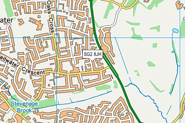 SG2 8JH map - OS VectorMap District (Ordnance Survey)