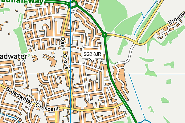 SG2 8JR map - OS VectorMap District (Ordnance Survey)