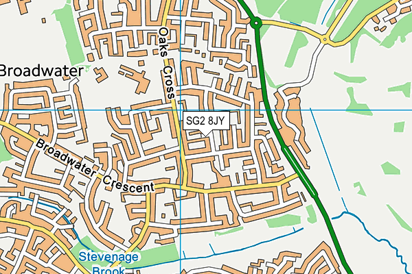 SG2 8JY map - OS VectorMap District (Ordnance Survey)
