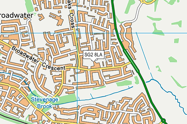 SG2 8LA map - OS VectorMap District (Ordnance Survey)
