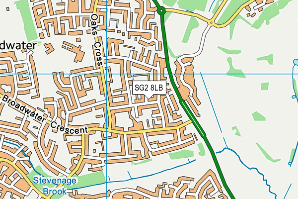SG2 8LB map - OS VectorMap District (Ordnance Survey)