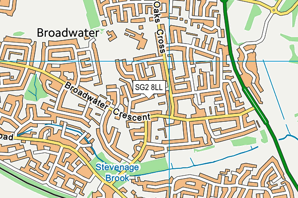 SG2 8LL map - OS VectorMap District (Ordnance Survey)