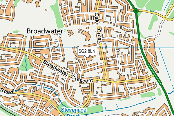 SG2 8LN map - OS VectorMap District (Ordnance Survey)