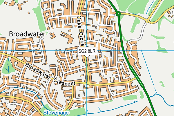 SG2 8LR map - OS VectorMap District (Ordnance Survey)
