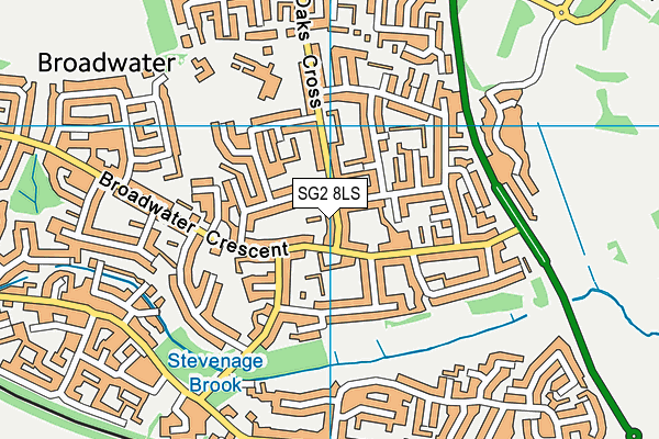 SG2 8LS map - OS VectorMap District (Ordnance Survey)