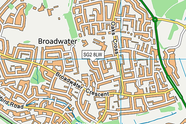 SG2 8LW map - OS VectorMap District (Ordnance Survey)