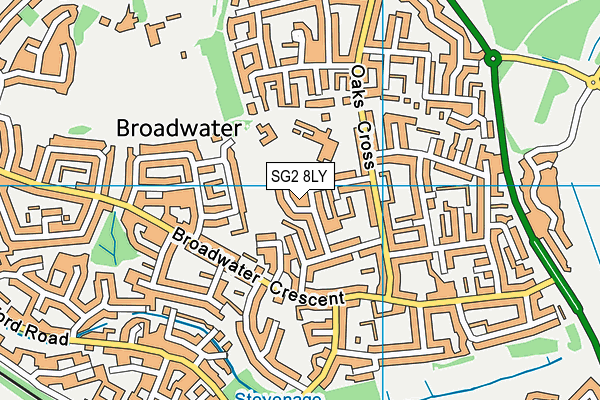 SG2 8LY map - OS VectorMap District (Ordnance Survey)