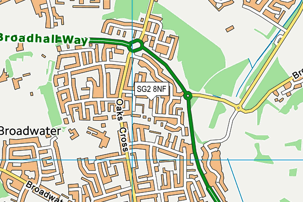 SG2 8NF map - OS VectorMap District (Ordnance Survey)