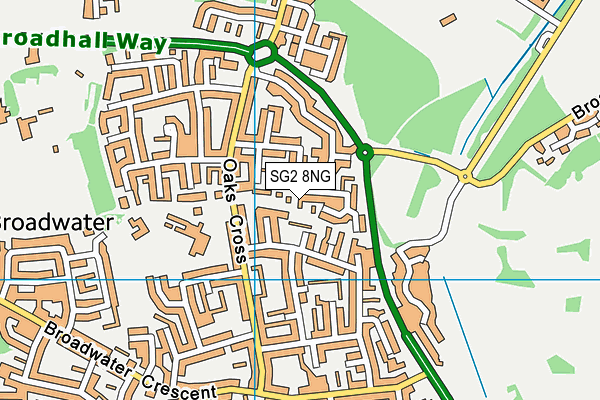 SG2 8NG map - OS VectorMap District (Ordnance Survey)
