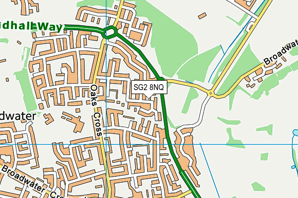 SG2 8NQ map - OS VectorMap District (Ordnance Survey)