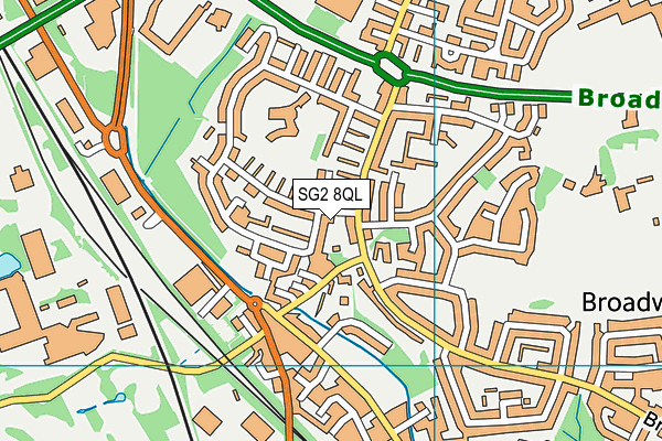 SG2 8QL map - OS VectorMap District (Ordnance Survey)